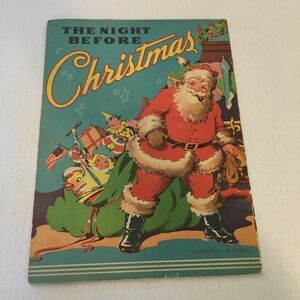 VTG The Night Before Christmas Soft Cover Book 1943
